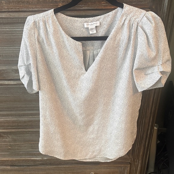 Carolina Belle Tops - Carolina Belle White Patterned Blouse